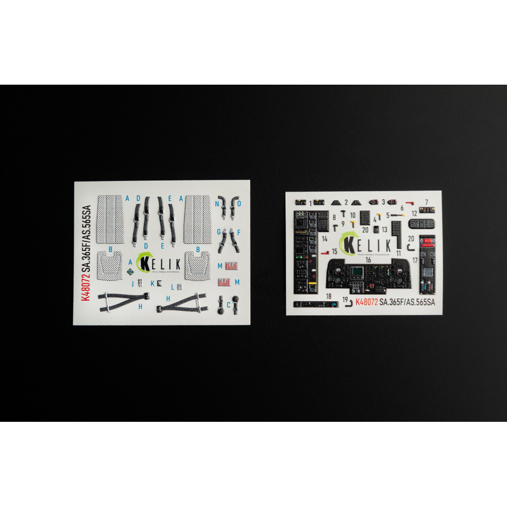 Dauphin II  SA.365F / AS.565SA  interior 3D decals for Kitty Hawk/Zimi models 1/48 Kelik K48072