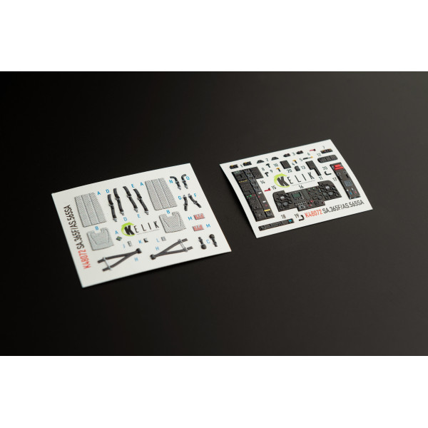 Dauphin II  SA.365F / AS.565SA  interior 3D decals for Kitty Hawk/Zimi models 1/48 Kelik K48072