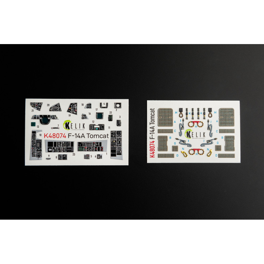 F-14A Tomcat interior 3D decals for  Italeri 1/48 Kelik K48074