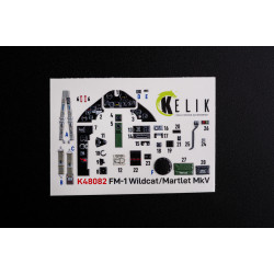 FM-1 Wildcat/Martlet Mk.V   interior 3D decals for Tamiya 1/48 Kelik K48082