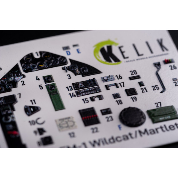 FM-1 Wildcat/Martlet Mk.V   interior 3D decals for Tamiya 1/48 Kelik K48082