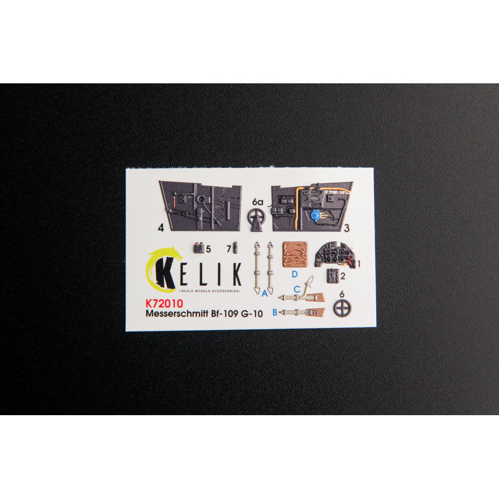 BF109-10G interior 3D decals for Fine Molds kit 1/72 Kelik K72010