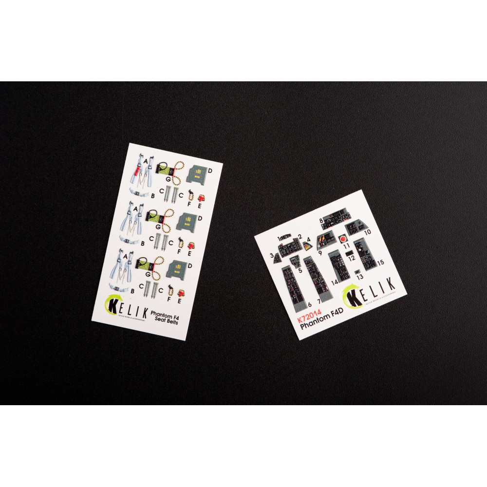 F-4D "Phantom II" interior 3D decals for Fine Molds kit 1/72 Kelik K72014