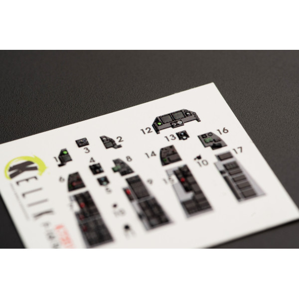 F-16I Sufa interior 3D decals for Kinetic kit 1/72 Kelik K72016