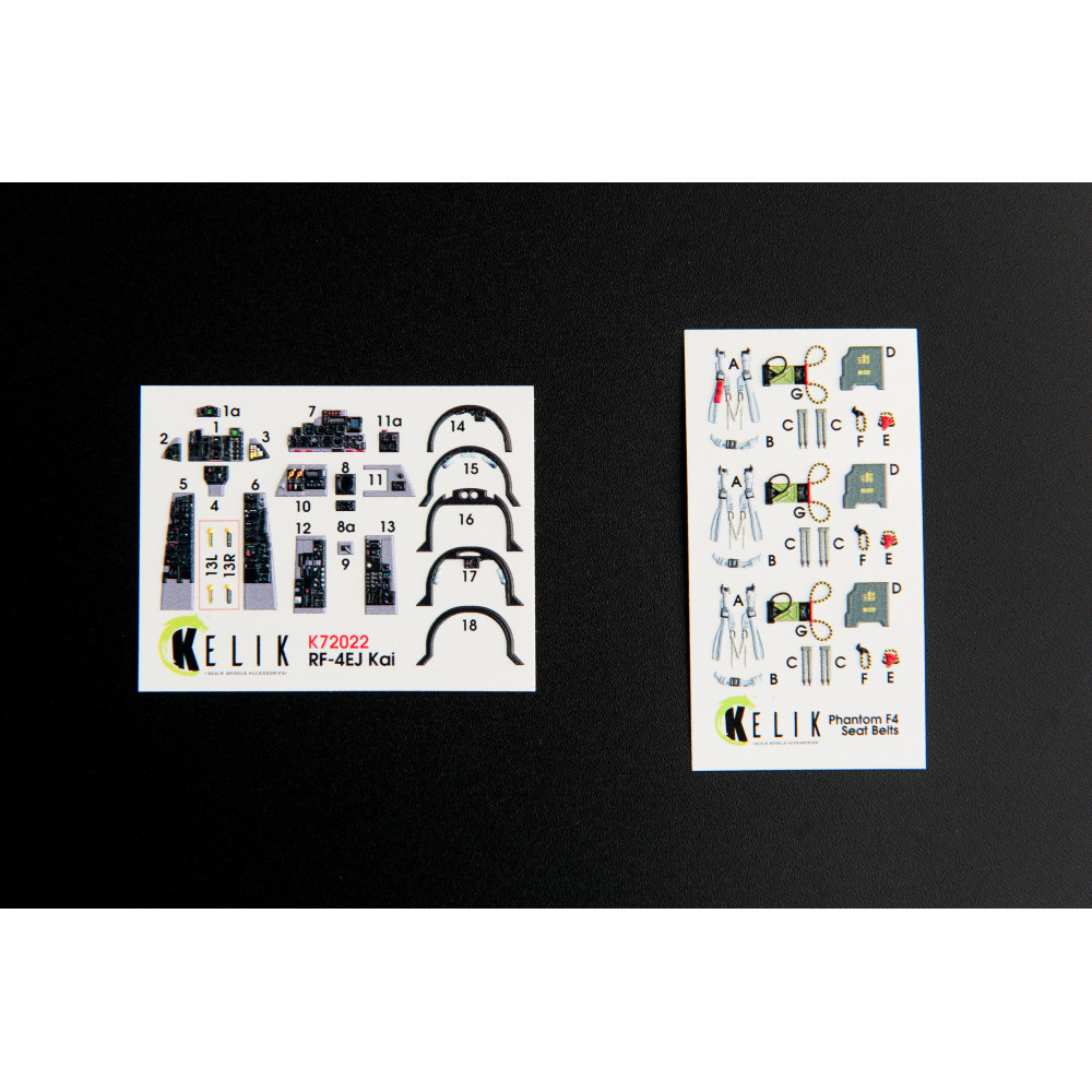 RF-4EJ  "Phantom"  interior 3D decals for Fine Molds kit 1/72 Kelik K72022