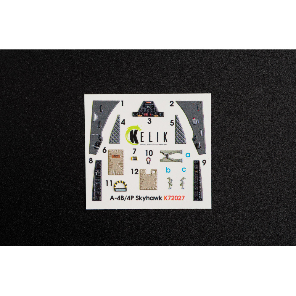 A-4(B,P) "Skyhawk"  interior 3D decals for Airfix 1/72 Kelik K72027