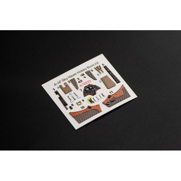 A-4F "Skyhawk" interior 3D decals for HobbyBoss kit 1/72 Kelik K72033