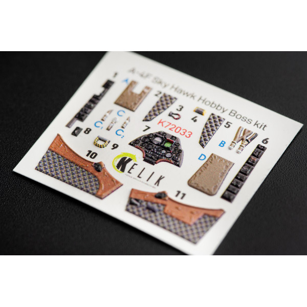 A-4F "Skyhawk" interior 3D decals for HobbyBoss kit 1/72 Kelik K72033