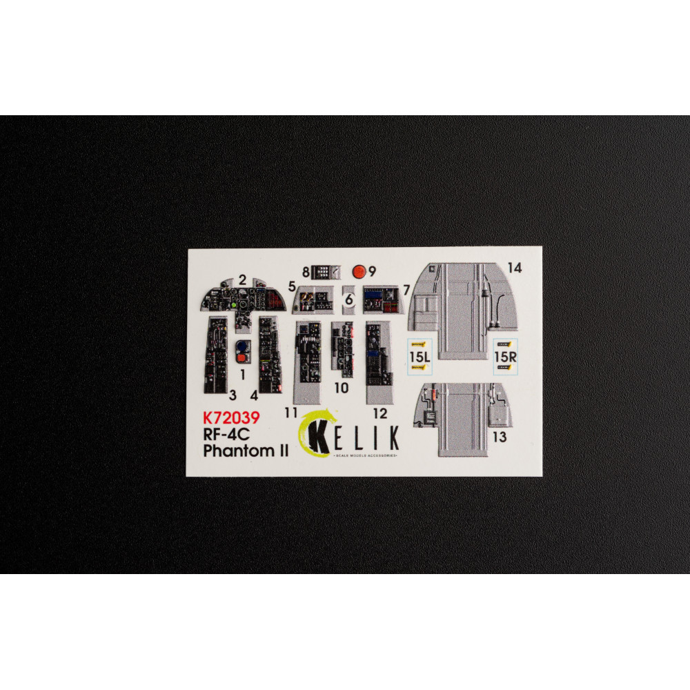 RF-4C "Phantom II"   interior 3D decals for Hasegawa 1/72 Kelik K72039