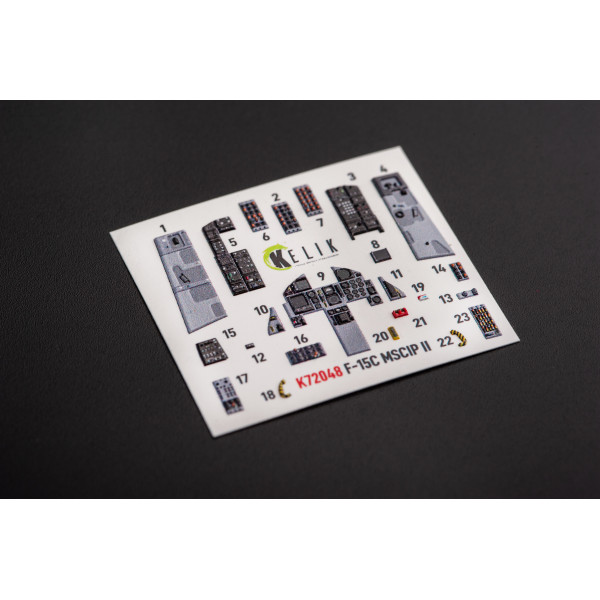 F-15C MSIP II Eagle   3D Декаль Інтер'єр для GWH 1/72 Kelik K72048