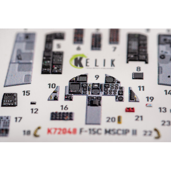 F-15C MSIP II Eagle   3D Декаль Інтер'єр для GWH 1/72 Kelik K72048