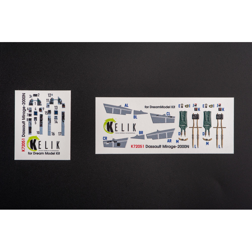 Mirage - 2000N 3D Декаль Інтер'єр для Dream Model  1/72 Kelik K72051