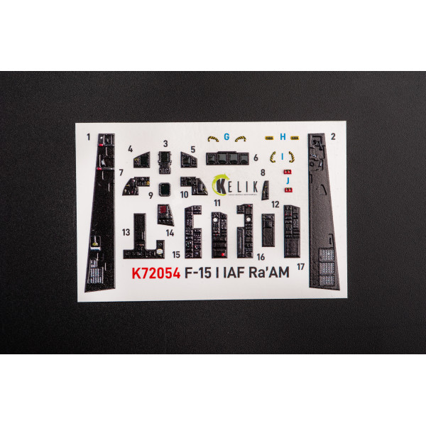 F-15I IAF Ra`am  3D Декаль Інтер'єр для GWH  1/72 Kelik K72054