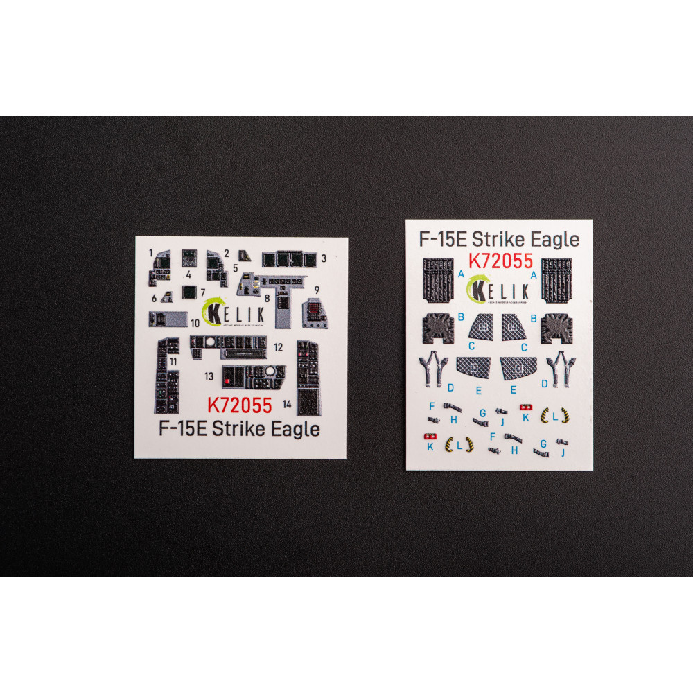 F-15E Strike Eagle  interior 3D decals for Revell  1/72 Kelik K72055