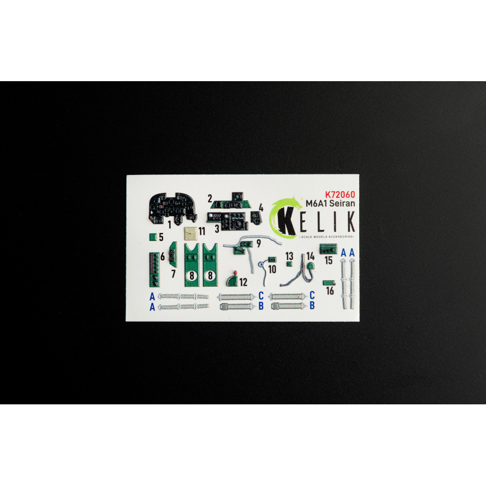 M6A1 Seiran   3D Декаль Інтер'єр для  Tamiya 1/72 Kelik K72060