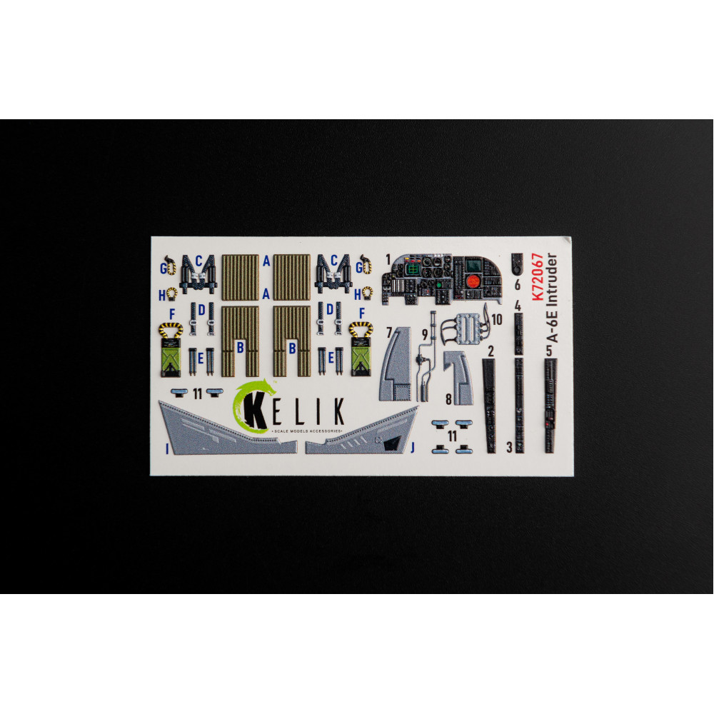 A-6E Intruder  interior 3D decals for  Italeri 1/72 Kelik K72067