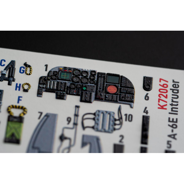 A-6E Intruder  interior 3D decals for  Italeri 1/72 Kelik K72067