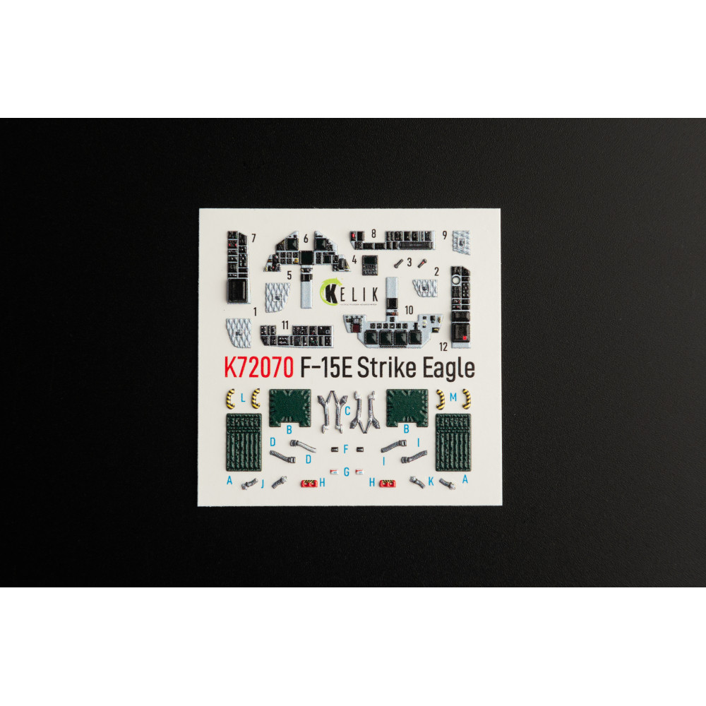 F-15E Strike Eagle  interior 3D decals for Hasegawa 1/72 Kelik K72070