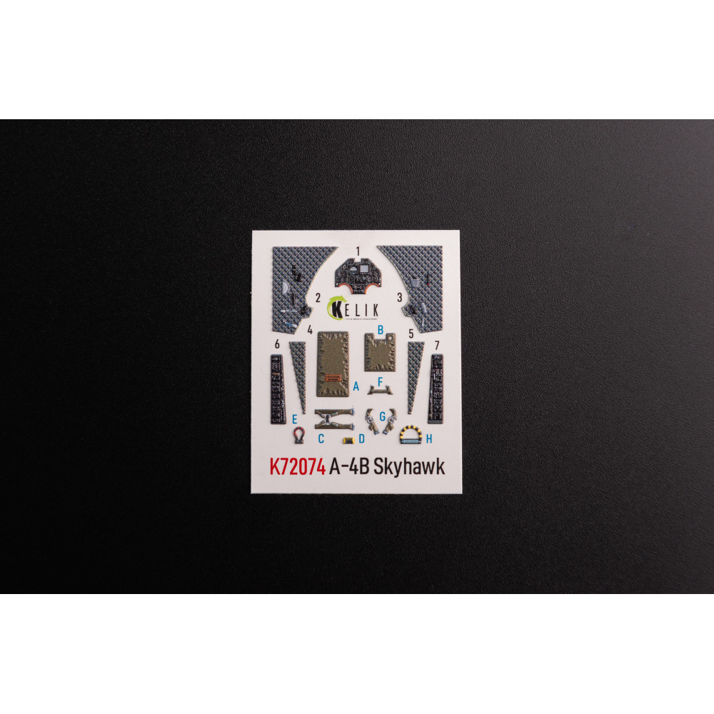 A-4B "Skyhawk" interior 3D decals for Hobby 2000/Fujimi 1/72 Kelik K72074