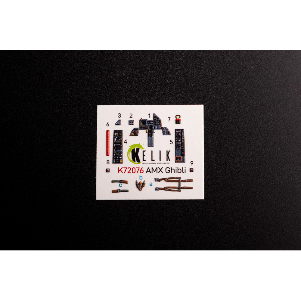 Amx Ghibli  interior 3D decals for Italeri 1/72 Kelik K72076