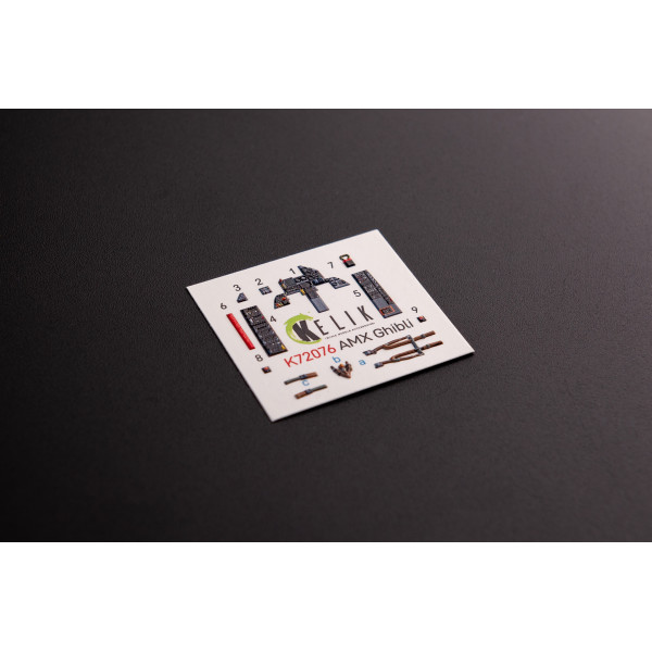 Amx Ghibli  interior 3D decals for Italeri 1/72 Kelik K72076