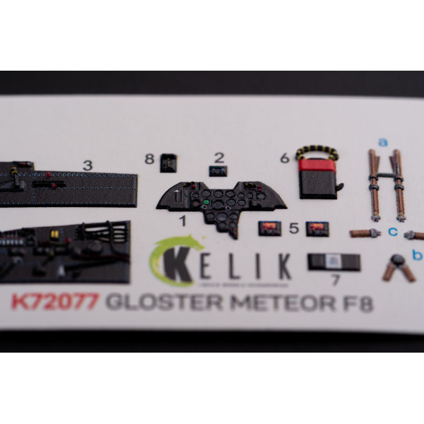 Gloster Meteor F.8  3D Декаль Інтер'єр для Airfix 1/72 Kelik K72077