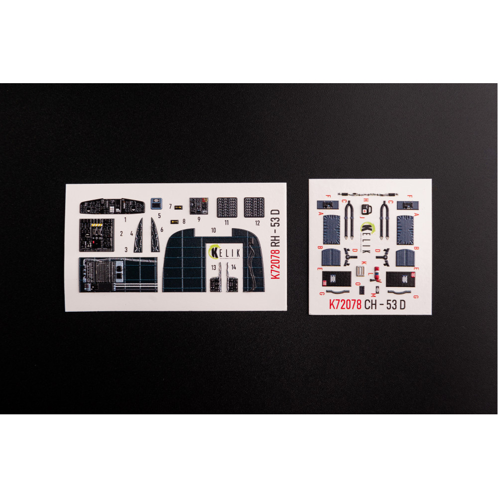 CH-53D Sea Stallion   interior 3D decals for Fujimi/Academy 1/72 Kelik K72078