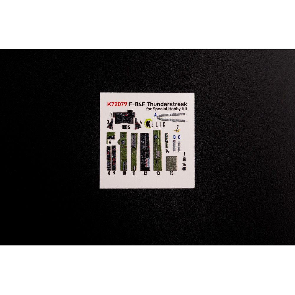 F-84F Thunderstreak  interior 3D decals for Special Hobby  1/72 Kelik K72079