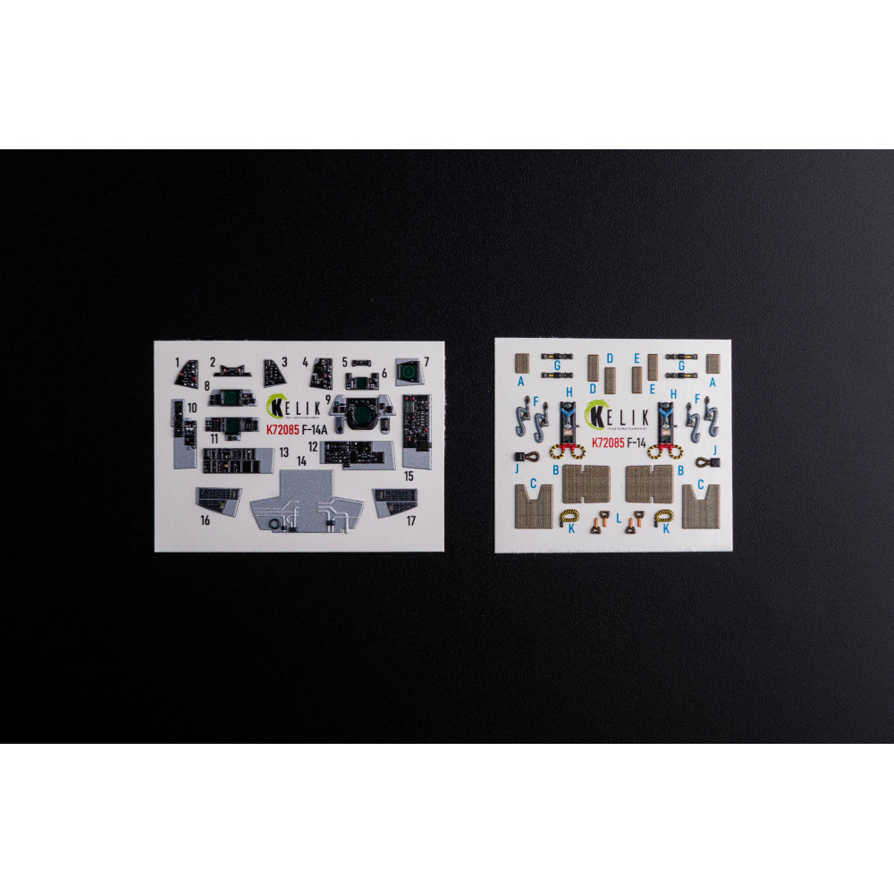 F-14A  Tomcat    interior 3D decals for Hasegawa 1/72 Kelik K72085