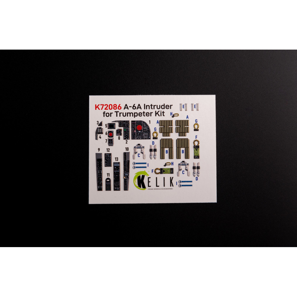 A-6A Intruder   interior 3D decals for Trumpeter 1/72 Kelik K72086
