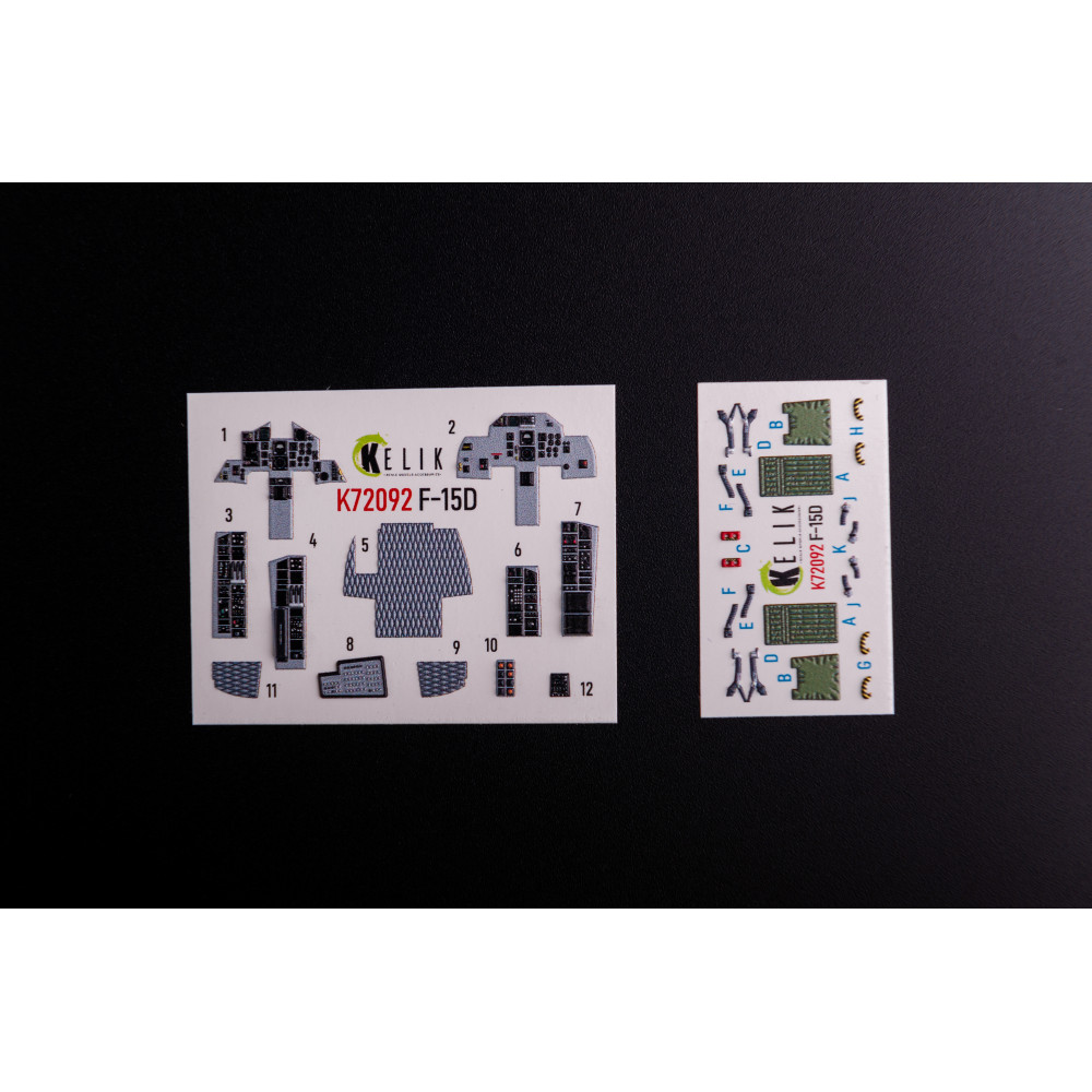 F-15D interior 3D decals for FineMolds 1/72 Kelik K72092