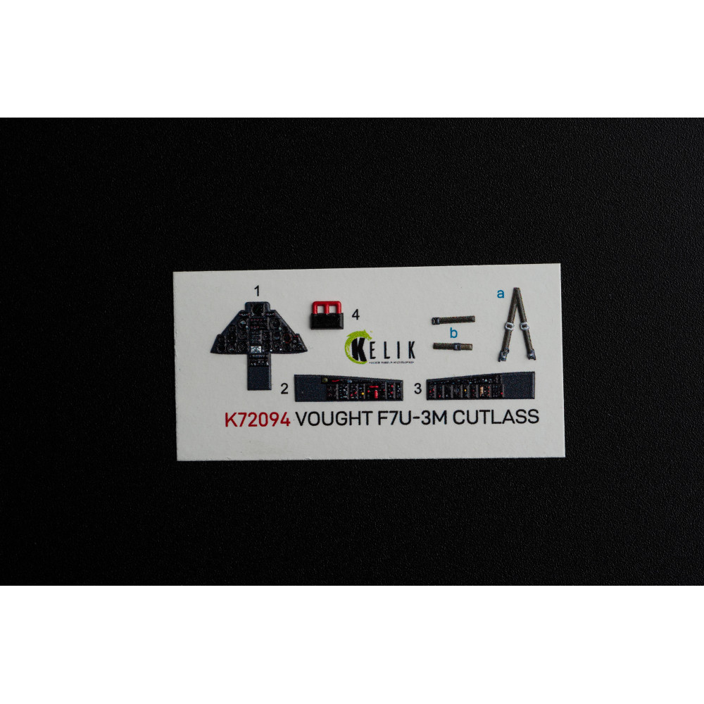 Vought F7U-3M Cutlass  3D Декаль Інтер'єр для Fujimi 1/72 Kelik K72094