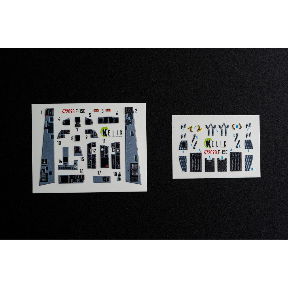 F-15E  interior 3D decals for  GWH 1/72 Kelik K72098