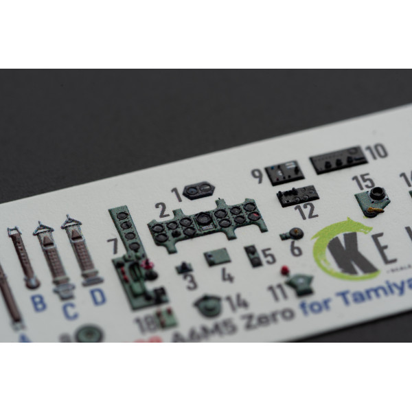 A6M5 Zero interior 3D decals for  Tamiya 1/72 Kelik K72099