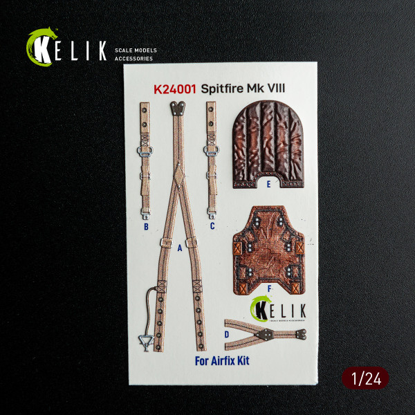 Spitfire Mk VIII - 3D Декаль Інтер'єр для набору AirFix 1/24 Kelik K24001