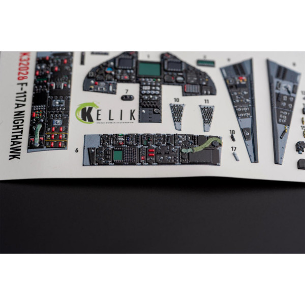 F-117A - Type 2 3D Декаль Інтер'єр для набору Trumpeter 1/32 Kelik K32028