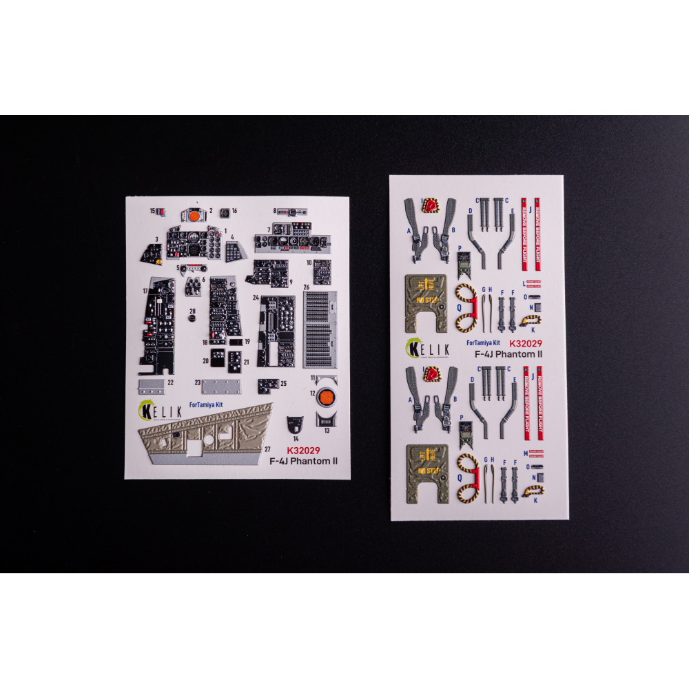 F-4J - 3D decal  INTERIOR for Tamiya 1/32 Kelik K32029