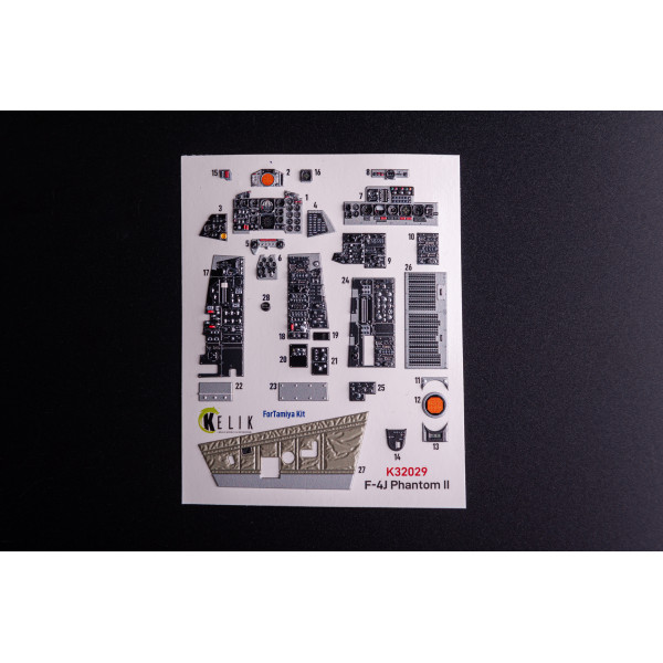 F-4J - 3D decal  INTERIOR for Tamiya 1/32 Kelik K32029