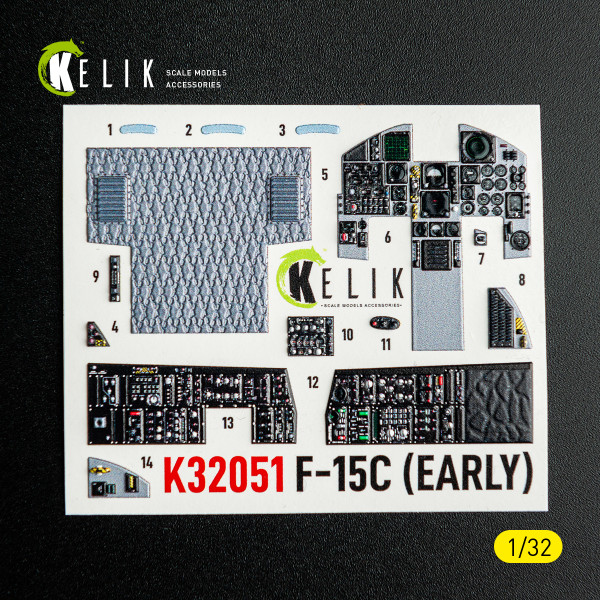 F-15C (early) - 3D Декаль ІНТЕР'ЄР для комплекту Tamiya 1/32 Kelik K32051