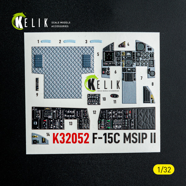 F-15C MSIP II - 3D Декаль ІНТЕР'ЄР для комплекту Tamiya 1/32 Kelik K32052