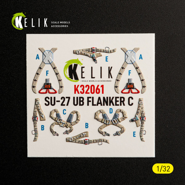 SU-27UB Flanker C - 3D Декаль ІНТЕР'ЄР для комплекту Trumpeter 1/32 Kelik K32061