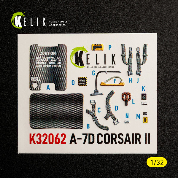 A-7D CORSAIR II  - 3D Декаль ІНТЕР'ЄР для комплекту Trumpeter 1/32 Kelik K32062
