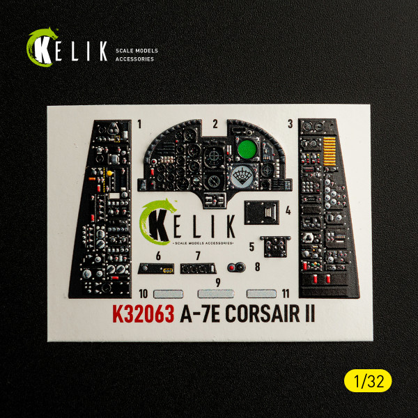 A-7E CORSAIR II  - 3D Декаль ІНТЕР'ЄР для комплекту Trumpeter 1/32 Kelik K32063