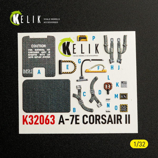 A-7E CORSAIR II  - 3D Декаль ІНТЕР'ЄР для комплекту Trumpeter 1/32 Kelik K32063