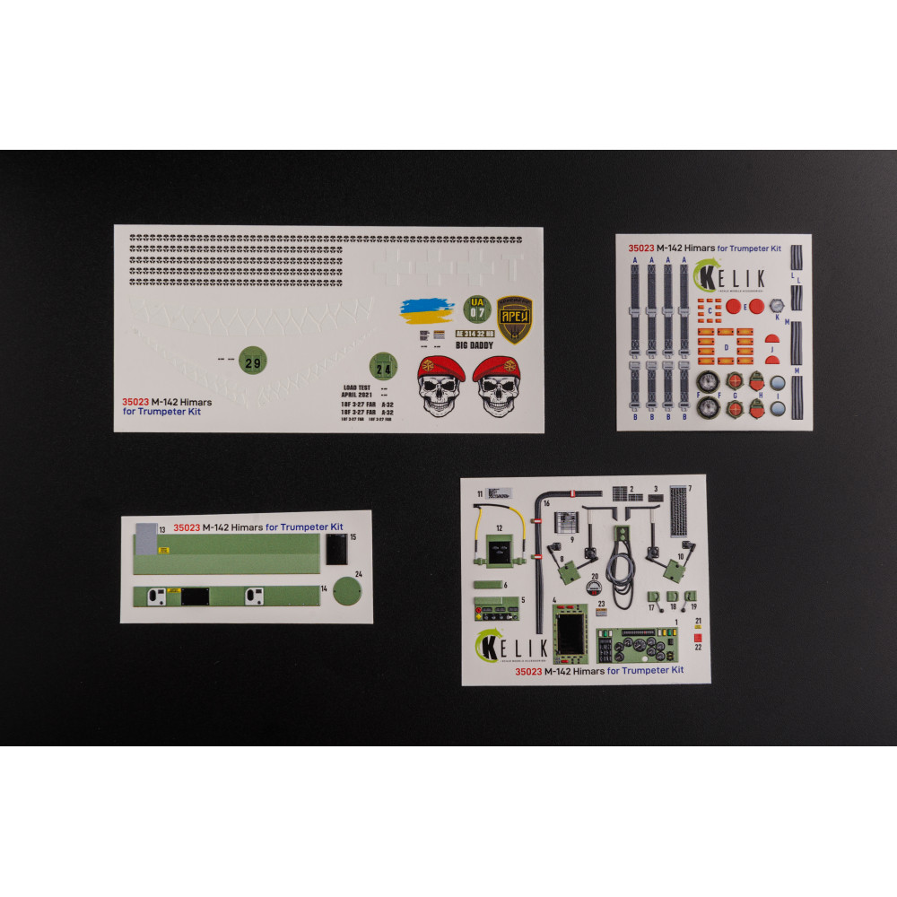 M142 HIMARS - Interior 3D Decal and classic Decal for Trumpeter kit 1/35 Kelik K35023