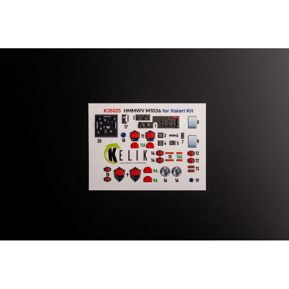 “HUMVEE” HMMWV M1036 with TOW Nato green version Interior 3D Decal for Italeri kit 1/35 Kelik K35025