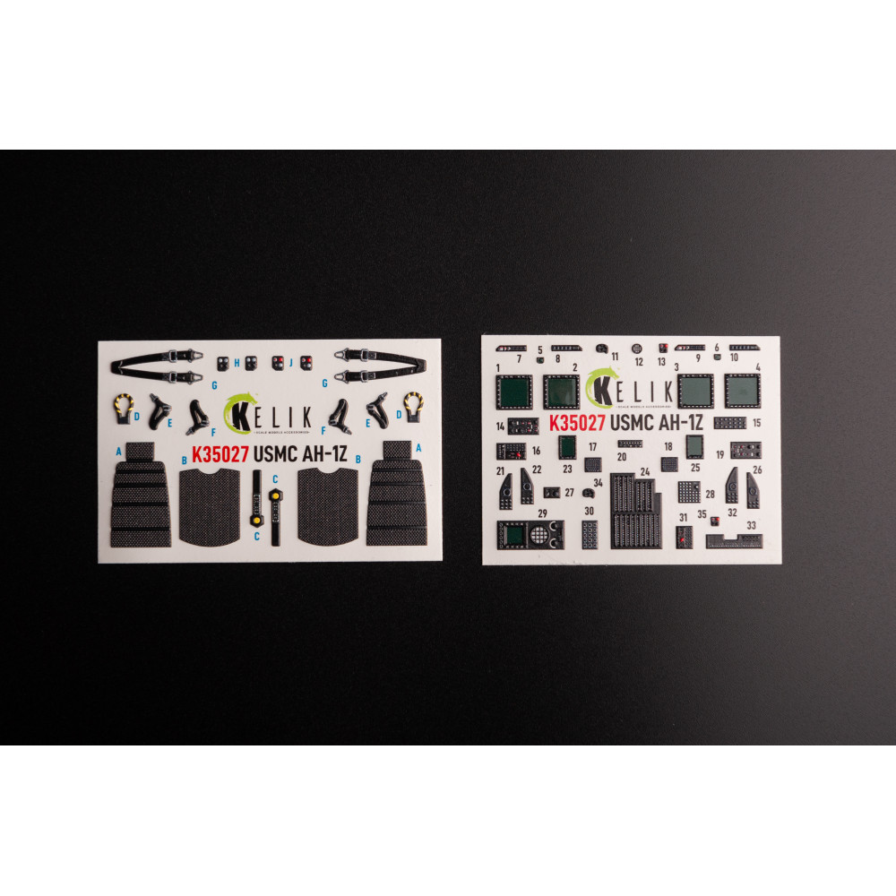 AH-1Z interior 3D decals for Academy kit 1/35 Kelik K35027