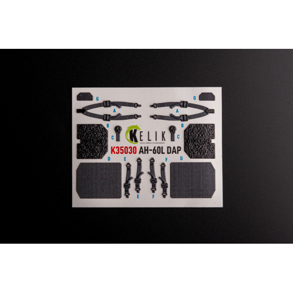 AH-60L DAP interior 3D decals for Academy kit 1/35 Kelik K35030