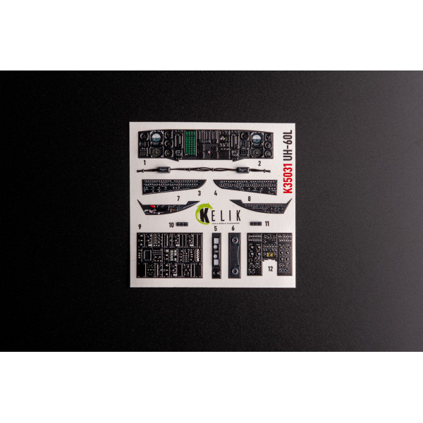 UH-60L interior 3D decals for Academy kit 1/35 Kelik K35031