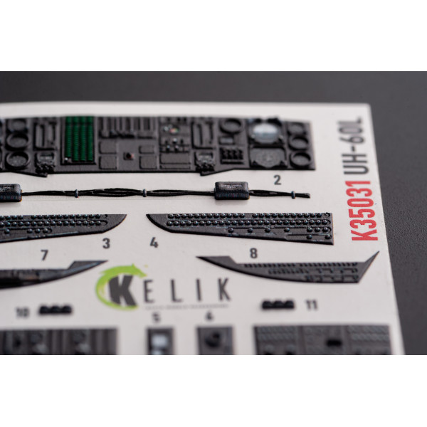 UH-60L interior 3D decals for Academy kit 1/35 Kelik K35031